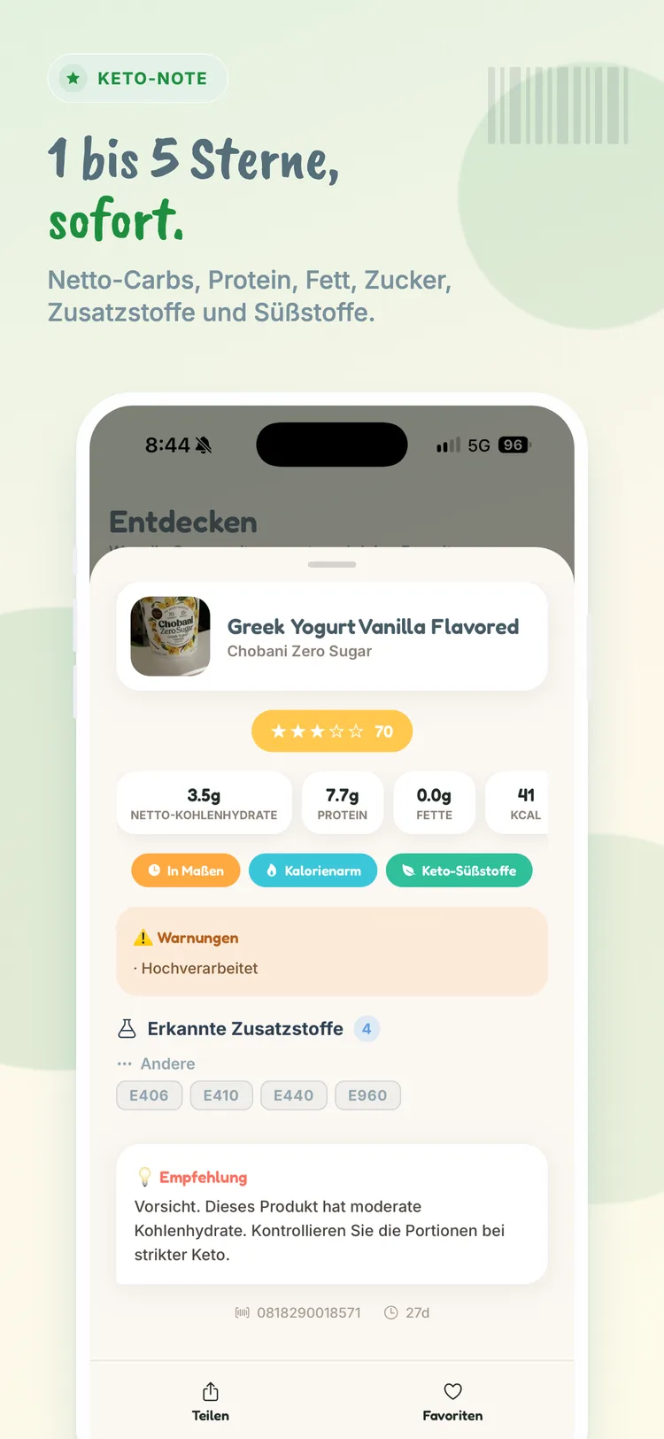 Keto Scanner – Screenshot 1